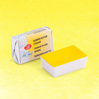 Farba akwarelowa Białe Noce - St. Petersburg - Cadmium Yellow Medium, kostka