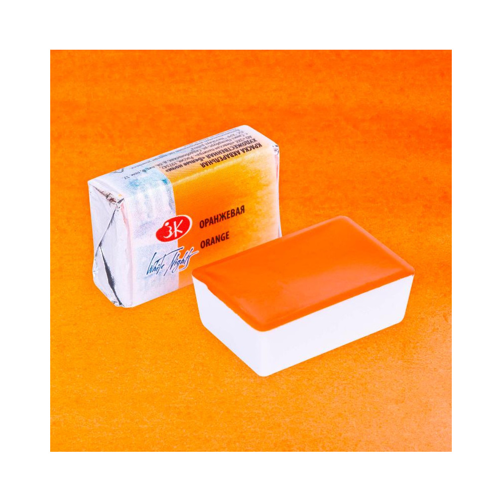 White Nights watercolor paint - St. Petersburg - Orange, pan