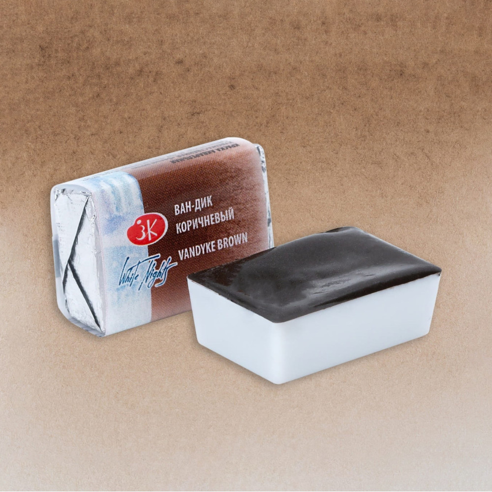 White Nights watercolor paint - St. Petersburg - Vandyke Brown, pan