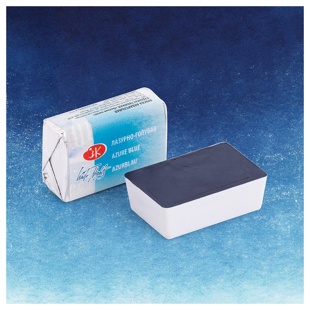 White Nights watercolor paint - St. Petersburg - Azure Blue, pan