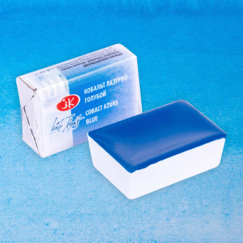 White Nights watercolor paint - St. Petersburg - Cobalt Azure Blue, pan