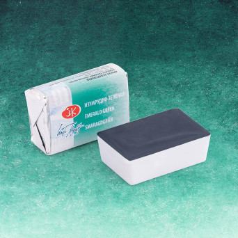 White Nights watercolor paint - St. Petersburg - Emerald Green, pan