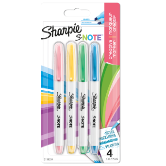 Zestaw markerów S-Note - Sharpie - pastelowe, 4 kolory