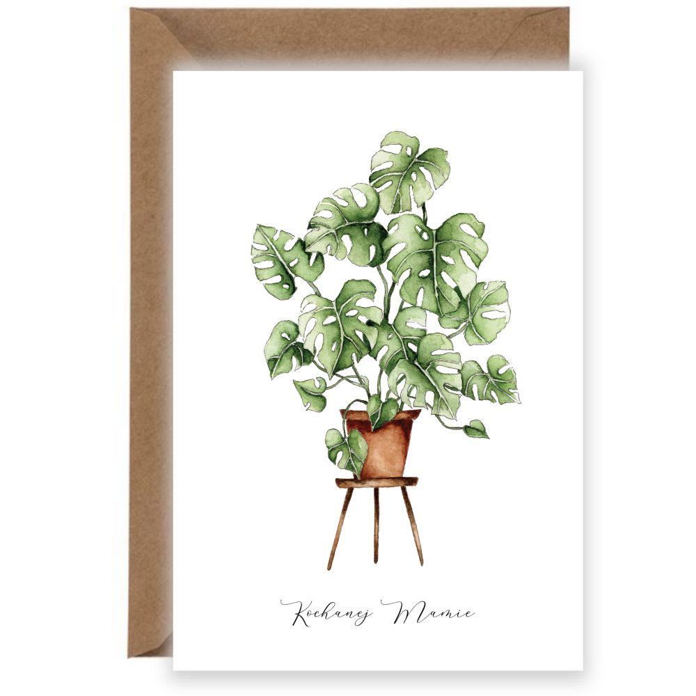 Greeting card - Monstera, A6