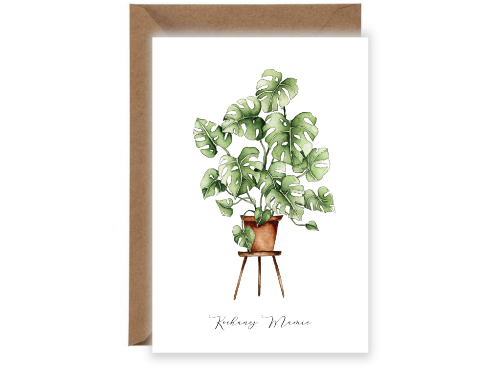 Greeting card - Monstera, A6