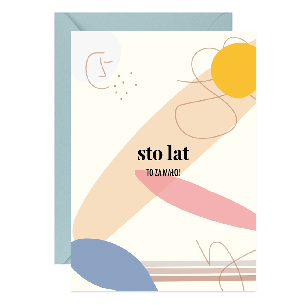 Kartka okolicznościowa A6 - Paperwords - Sto lat to za mało
