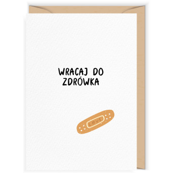 Kartka okolicznościowa - Cudowianki - Wracaj do zdrówka, 12 x 17 cm