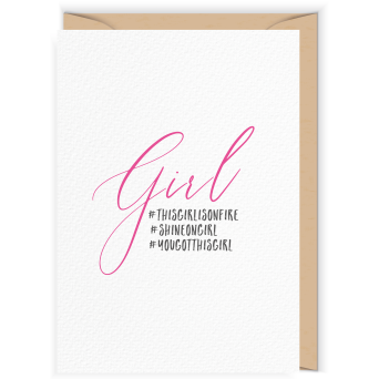 Greeting card - Cudowianki - Girl, 12 x 17 cm