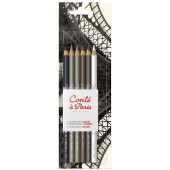 Set of Drawing colored pencils - Conté à Paris - 6 colors