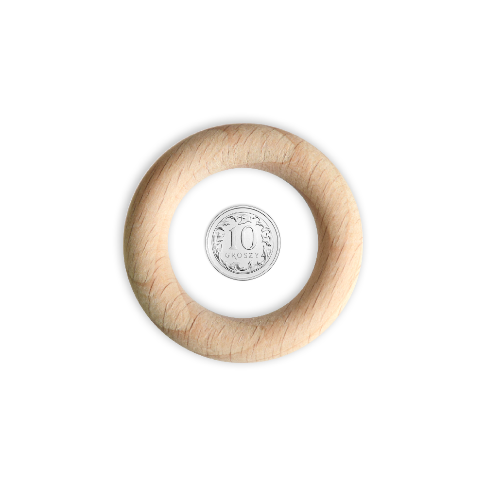 Macrame wooden rings - 40 mm, 1 pc.