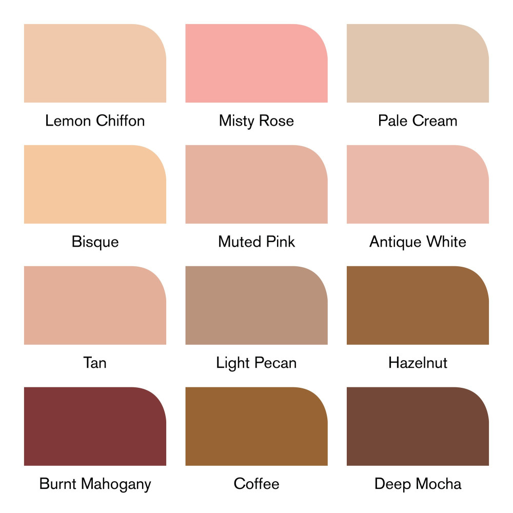 Zestaw Promarker - Winsor & Newton - Skin Tones, 12 + 1 szt.
