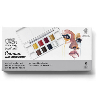 Set of Portrait Cotman Watercolors Pocket - Winsor & Newton - 8 colors