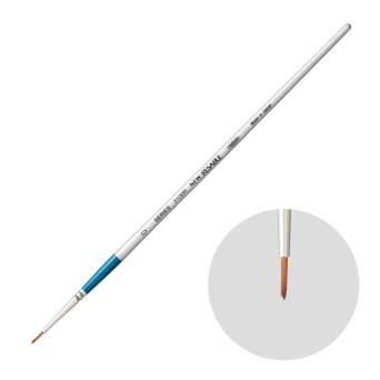 Round, mixed bristles, Watercolor Resable brush, 3100R series - Holbein - no. 0
