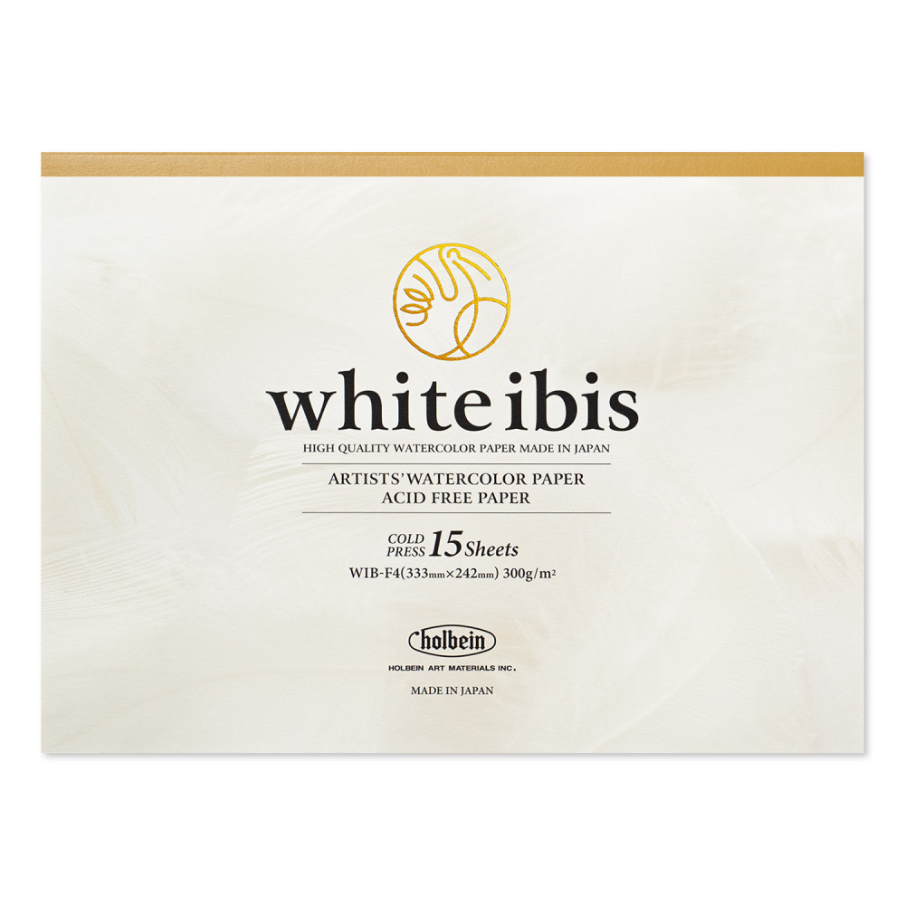 Papier do akwareli White Ibis - Holbein - cold press, 33 x 24 cm, 300 g, 15 ark.