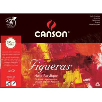 Oil and acrylic paper pad Figureas 24 x 33 cm - Canson - 290 g, 10 sheets