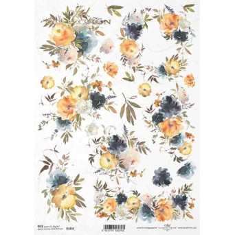 Papier do decoupage A4 - ITD Collection - ryżowy, R1833