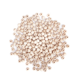 Wooden beads - DpCraft - natural, 6 mm, 600 pcs