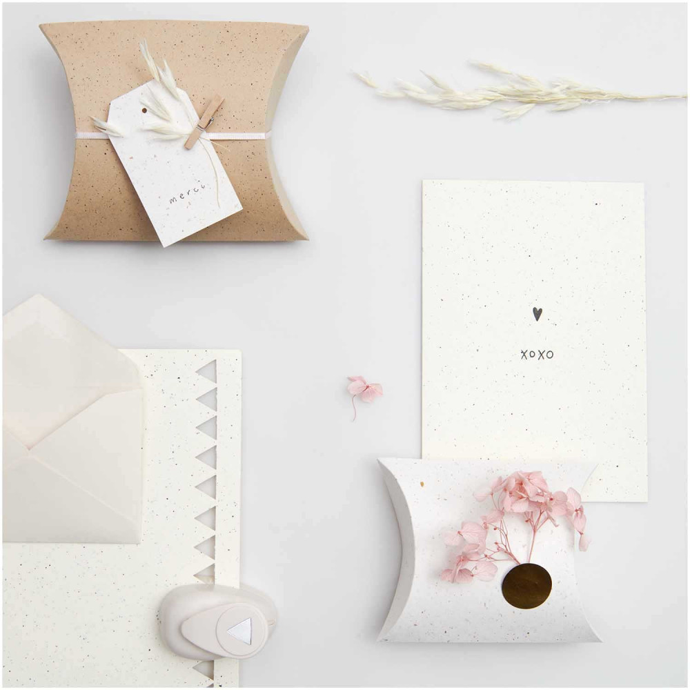 Zestaw kopert i kart - Paper Poetry - Ivory, A7, 10 szt.