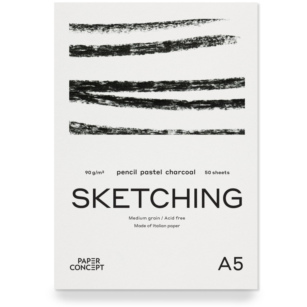 Blok szkicowy Sketching - PaperConcept - medium grain A5 90 g 50 ark.