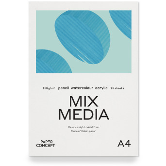 Mix Media paper pad - PaperConcept - medium grain A4 250 g 25 sheets