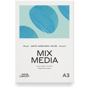 Blok uniwersalny Mix Media - PaperConcept - medium grain A3 250 g 25 ark.