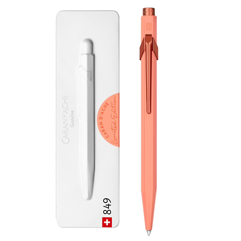 Długopis 849 Claim Your Style z etui - Caran d'Ache - Tangerine