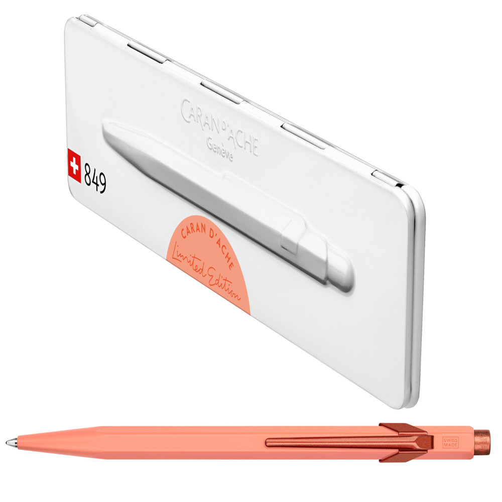849 Claim Your Style ballpoint pen with case - Caran d'Ache - Tangerine