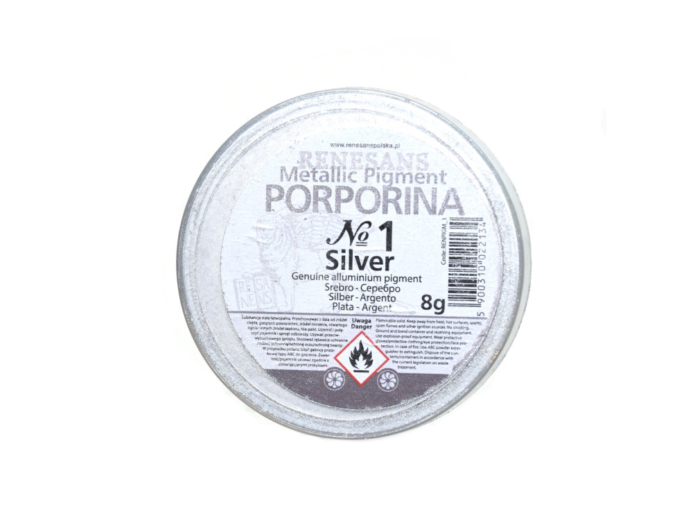 Metallic Purpurin, pigment powder - Renesans - silver, 8 g