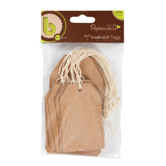 Tags - Papermania - Kraft, 20 pcs