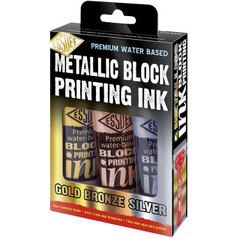 Set of metallic block printing inks - Essdee - 3 colors x 100 ml