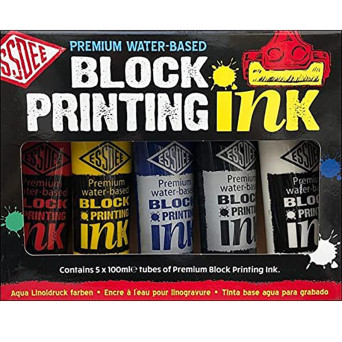 Zestaw farb, tuszów do linorytu Ink - Essdee - 5 kolorów x 100 ml