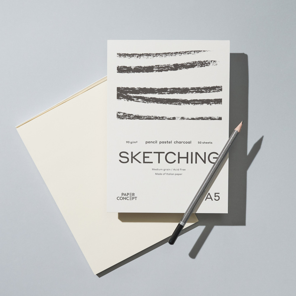 Blok szkicowy Sketching - PaperConcept - medium grain A5 90 g 50 ark.