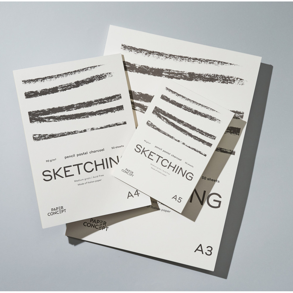 Blok szkicowy Sketching - PaperConcept - medium grain A3 90 g 50 ark.