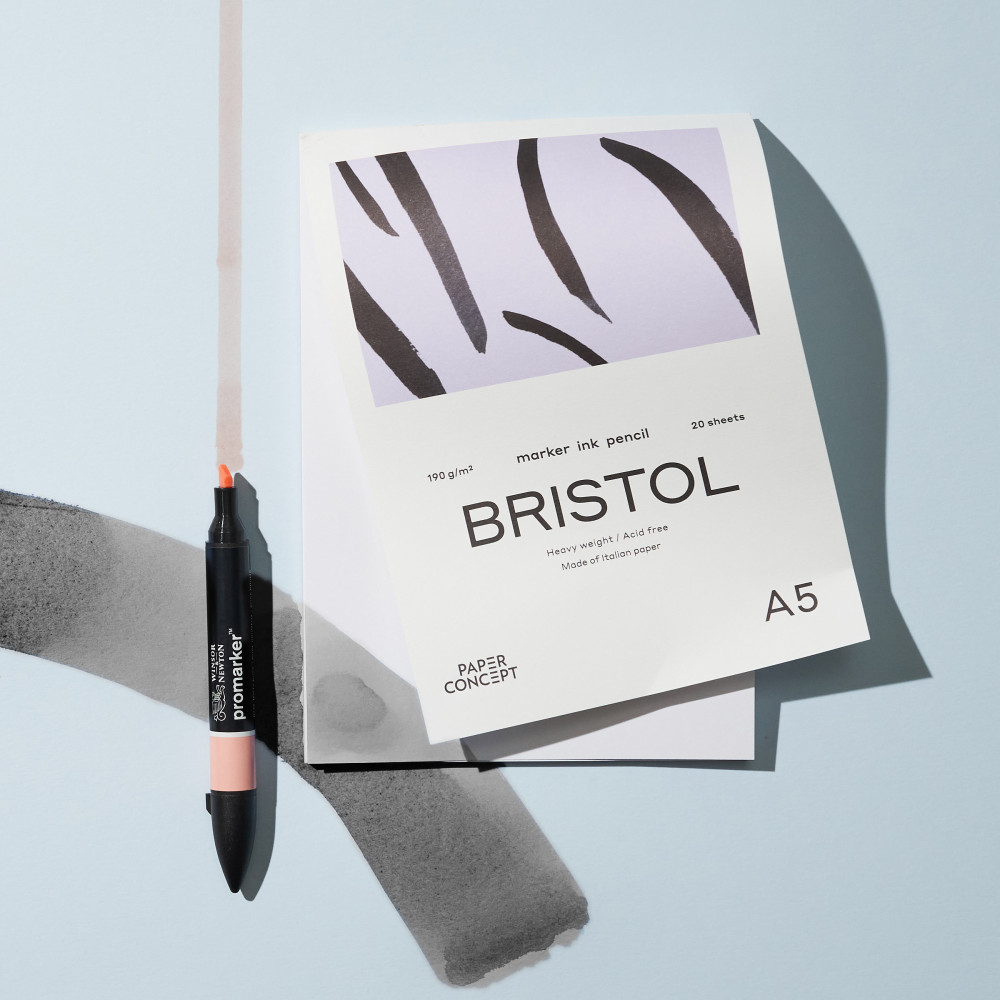 Bristol paper pad - PaperConcept - smooth A3 190 g 20 sheets