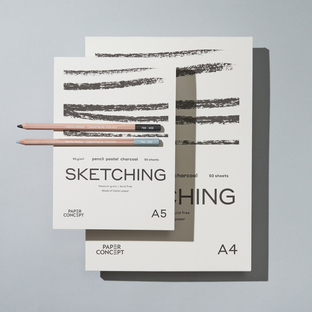 Blok szkicowy Sketching - PaperConcept - medium grain A3 90 g 50 ark.