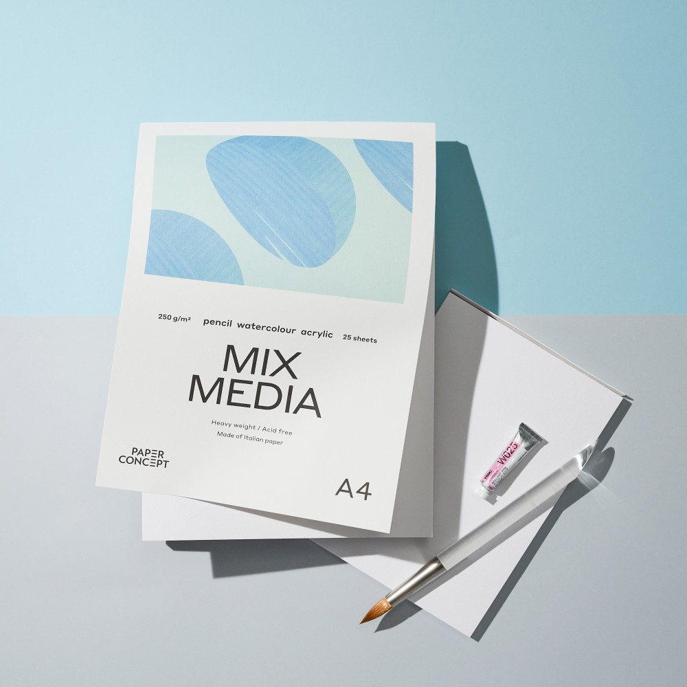 Blok uniwersalny Mix Media - PaperConcept - medium grain A5 250 g 25 ark.