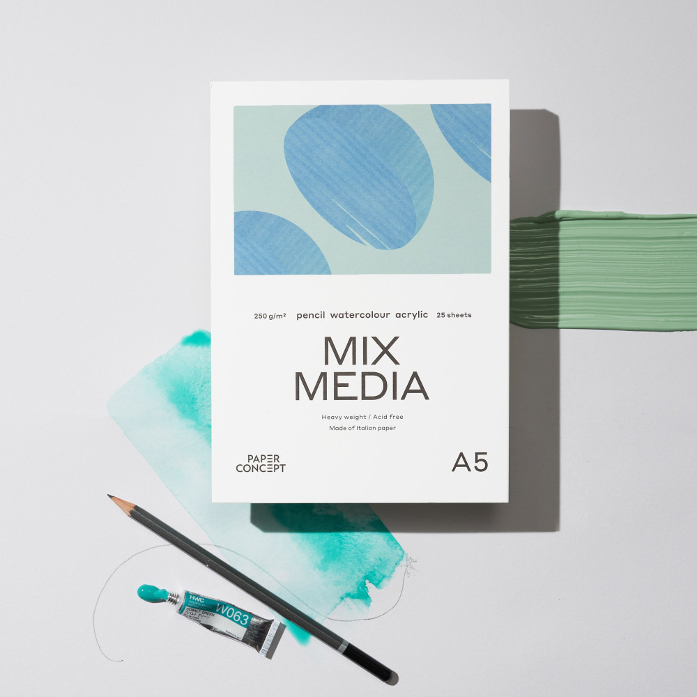 Blok uniwersalny Mix Media - PaperConcept - medium grain A3 250 g 25 ark.