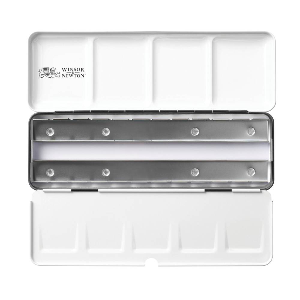 Kasetka metalowa na akwarele w półkostkach - Winsor & Newton - 24 szt.