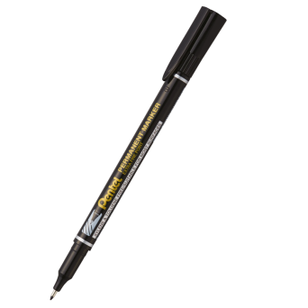 Permanent, waterproof marker - Pentel - black, 0,6 mm