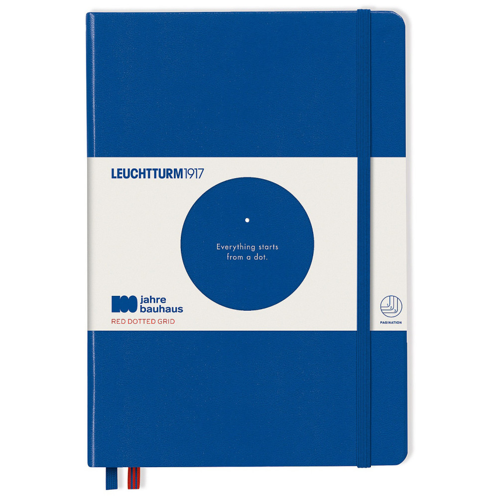 Notatnik Bauhaus - Leuchtturm1917 - Royal Blue, w kropki, twarda okładka, A5