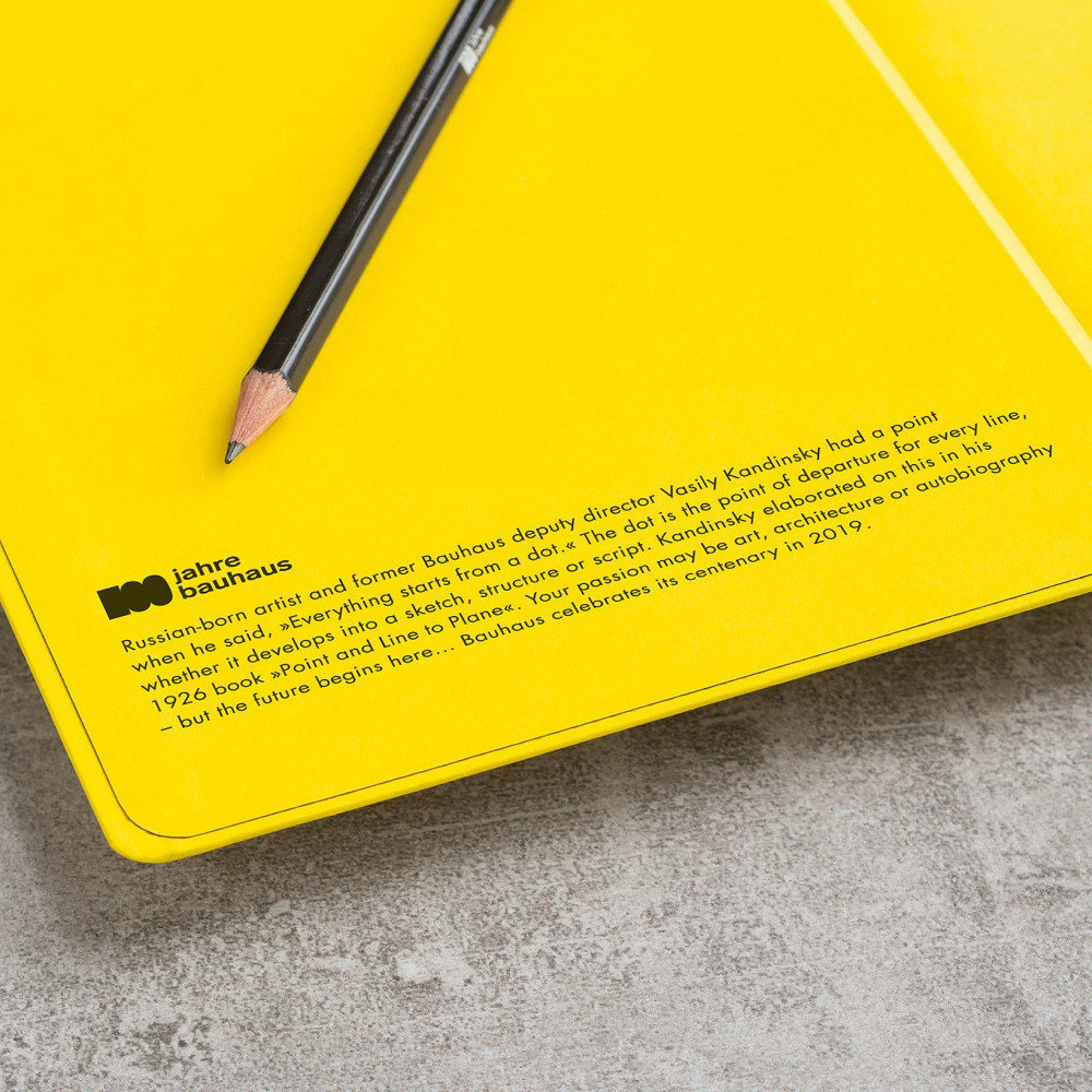 Notatnik Bauhaus - Leuchtturm1917 - Lemon, w kropki, twarda okładka, A5