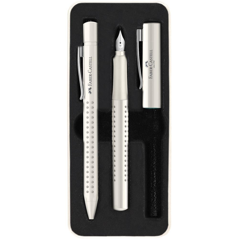 Gift set of fountain pen and ballpoint pen Grip 2011 - Faber-Castell - Coconut Milk