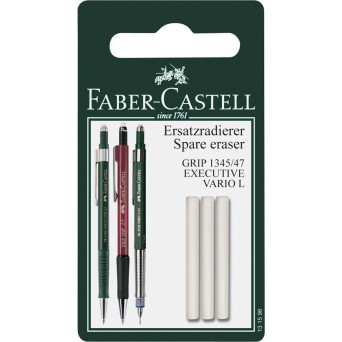 Gumki zapasowe do ołówka Grip 1345 i 1347 - Faber-Castell - 3 szt.