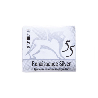 Akwarele w półkostkach - Renesans - 55, Silver, 1,5 ml