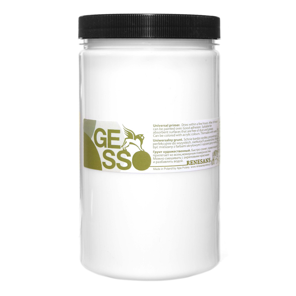 Gesso do farb olejnych i akrylowych - Renesans - transparentne, 1200 ml