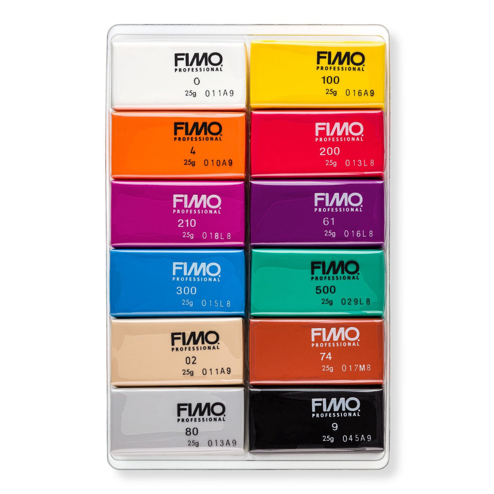 Fimo Professional modelling clay - Staedtler - Basic, 12 colors x 25 g