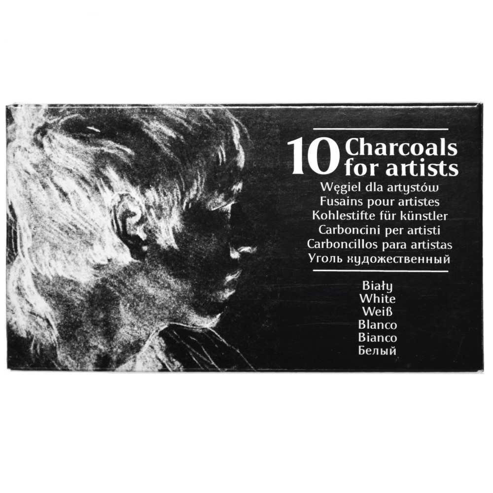 Charcoal for artists - Renesans - white, 10 pcs
