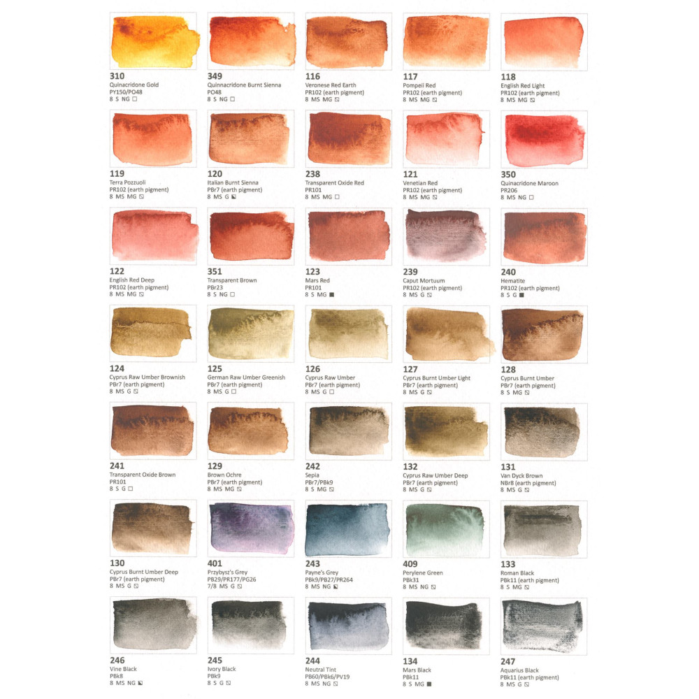 Farba akwarelowa Aquarius - Roman Szmal - 415, Mglisty poranek, kostka