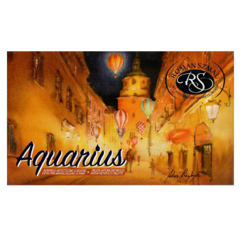 Set of Aquarius watercolor paints, Artus Przybysz - Roman Szmal - 12 colors