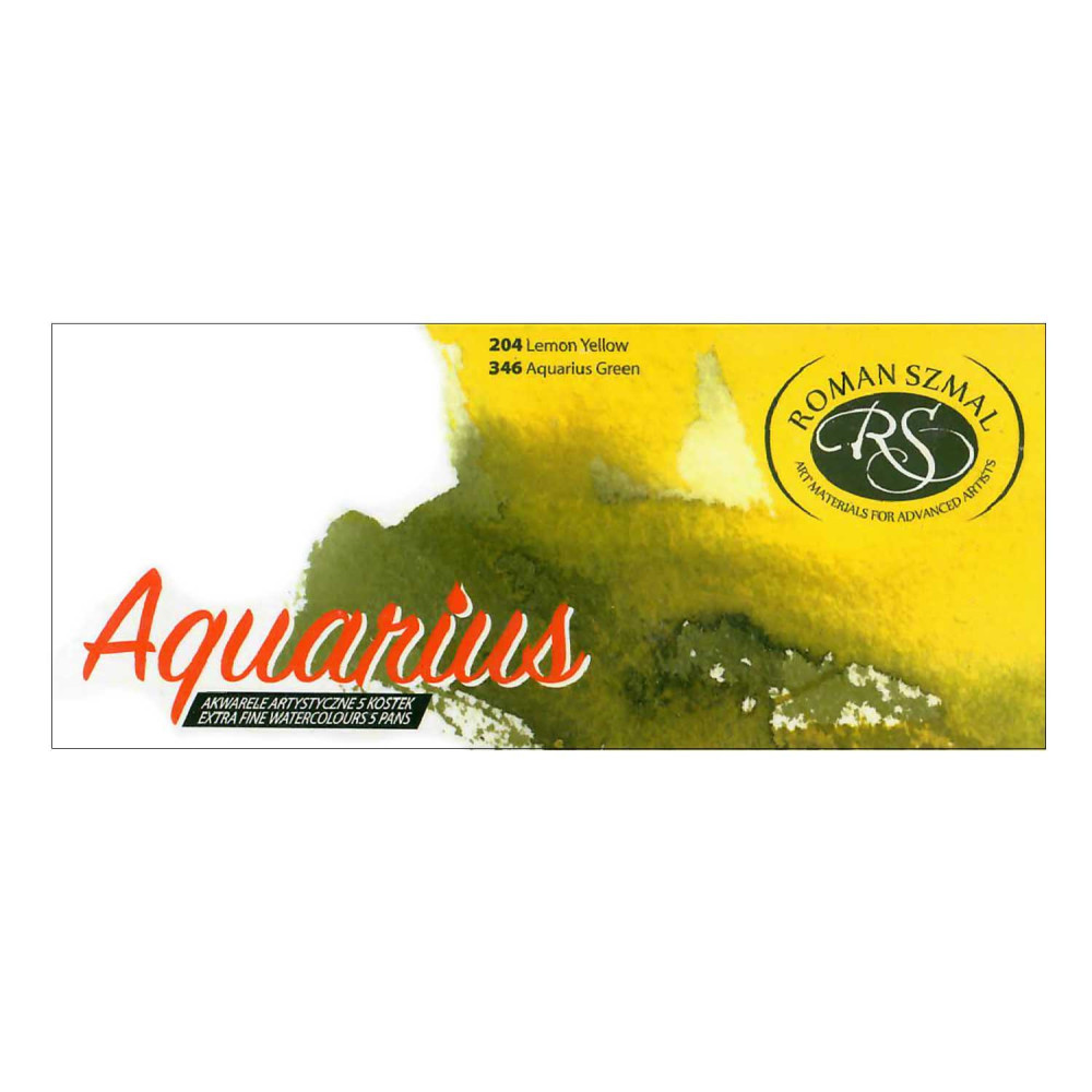 Zestaw akwareli Aquarius w kostkach - Roman Szmal - 5 kolorów